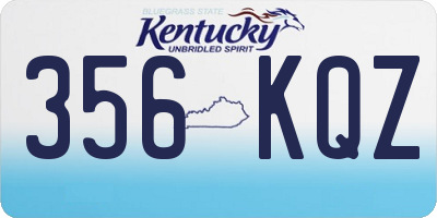 KY license plate 356KQZ