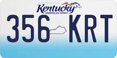 KY license plate 356KRT