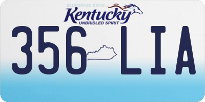 KY license plate 356LIA