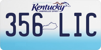 KY license plate 356LIC