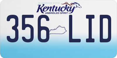 KY license plate 356LID