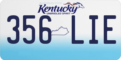 KY license plate 356LIE