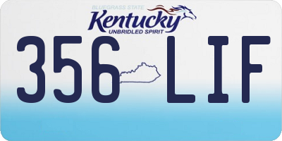 KY license plate 356LIF