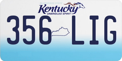 KY license plate 356LIG