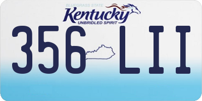 KY license plate 356LII