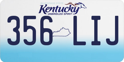 KY license plate 356LIJ