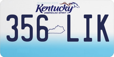 KY license plate 356LIK