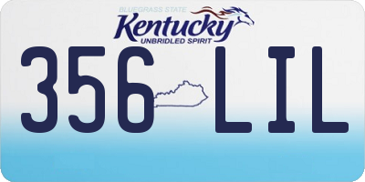 KY license plate 356LIL