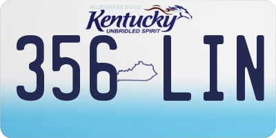 KY license plate 356LIN
