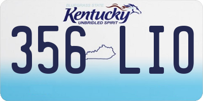 KY license plate 356LIO