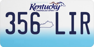 KY license plate 356LIR
