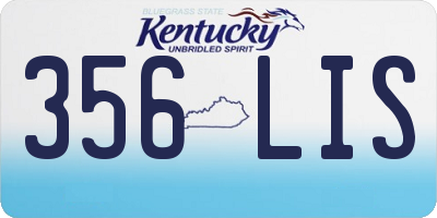 KY license plate 356LIS