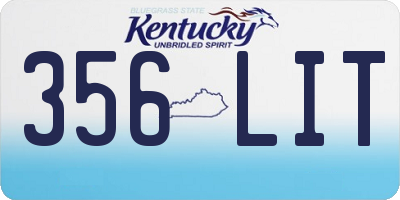 KY license plate 356LIT