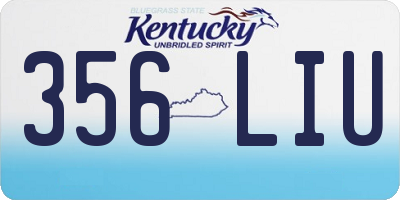 KY license plate 356LIU