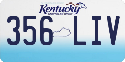 KY license plate 356LIV