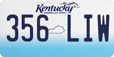 KY license plate 356LIW