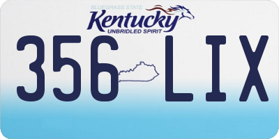 KY license plate 356LIX