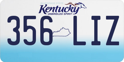 KY license plate 356LIZ