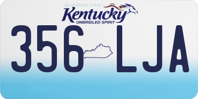 KY license plate 356LJA