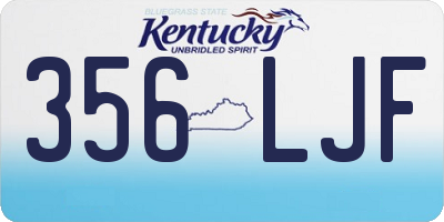 KY license plate 356LJF