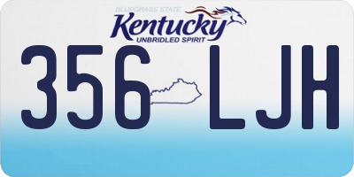 KY license plate 356LJH