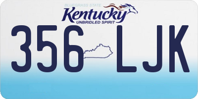 KY license plate 356LJK