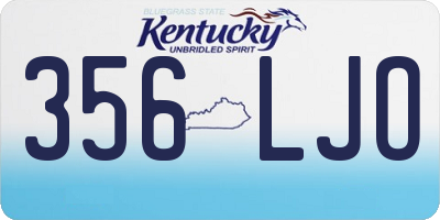 KY license plate 356LJO
