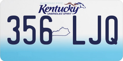KY license plate 356LJQ