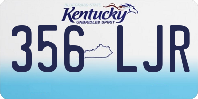 KY license plate 356LJR