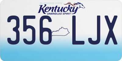KY license plate 356LJX