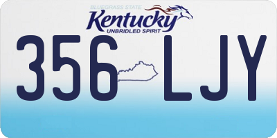 KY license plate 356LJY