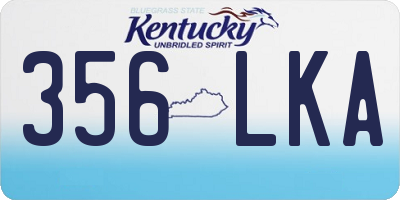 KY license plate 356LKA