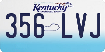 KY license plate 356LVJ