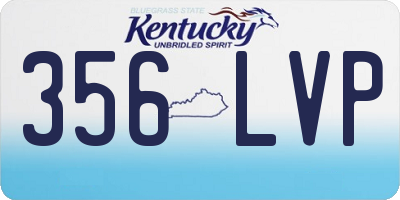 KY license plate 356LVP