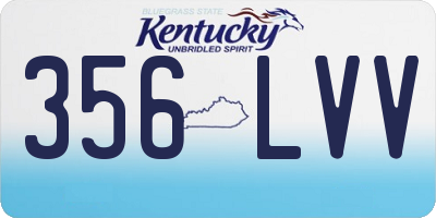 KY license plate 356LVV