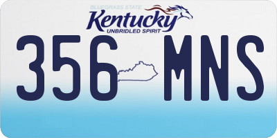 KY license plate 356MNS