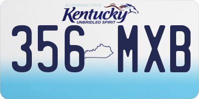 KY license plate 356MXB
