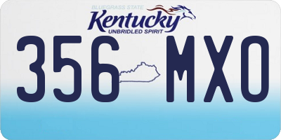 KY license plate 356MXO