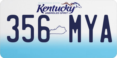 KY license plate 356MYA