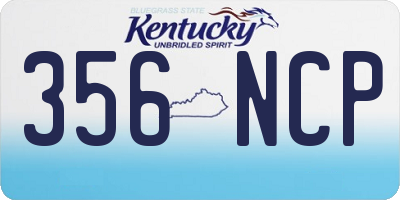 KY license plate 356NCP
