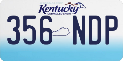 KY license plate 356NDP