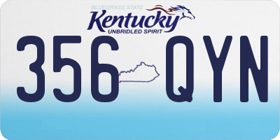KY license plate 356QYN