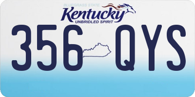 KY license plate 356QYS