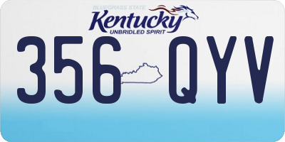KY license plate 356QYV