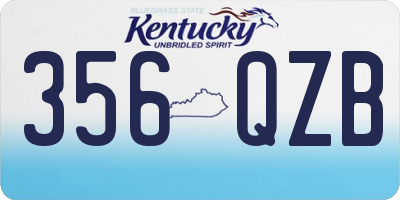KY license plate 356QZB