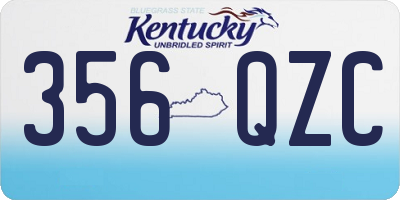 KY license plate 356QZC