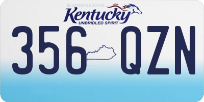 KY license plate 356QZN