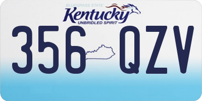 KY license plate 356QZV