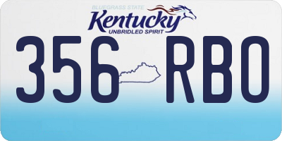 KY license plate 356RBO