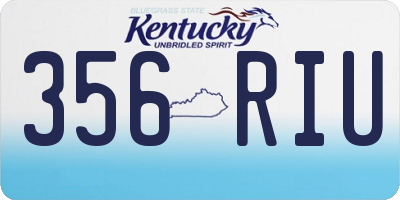 KY license plate 356RIU